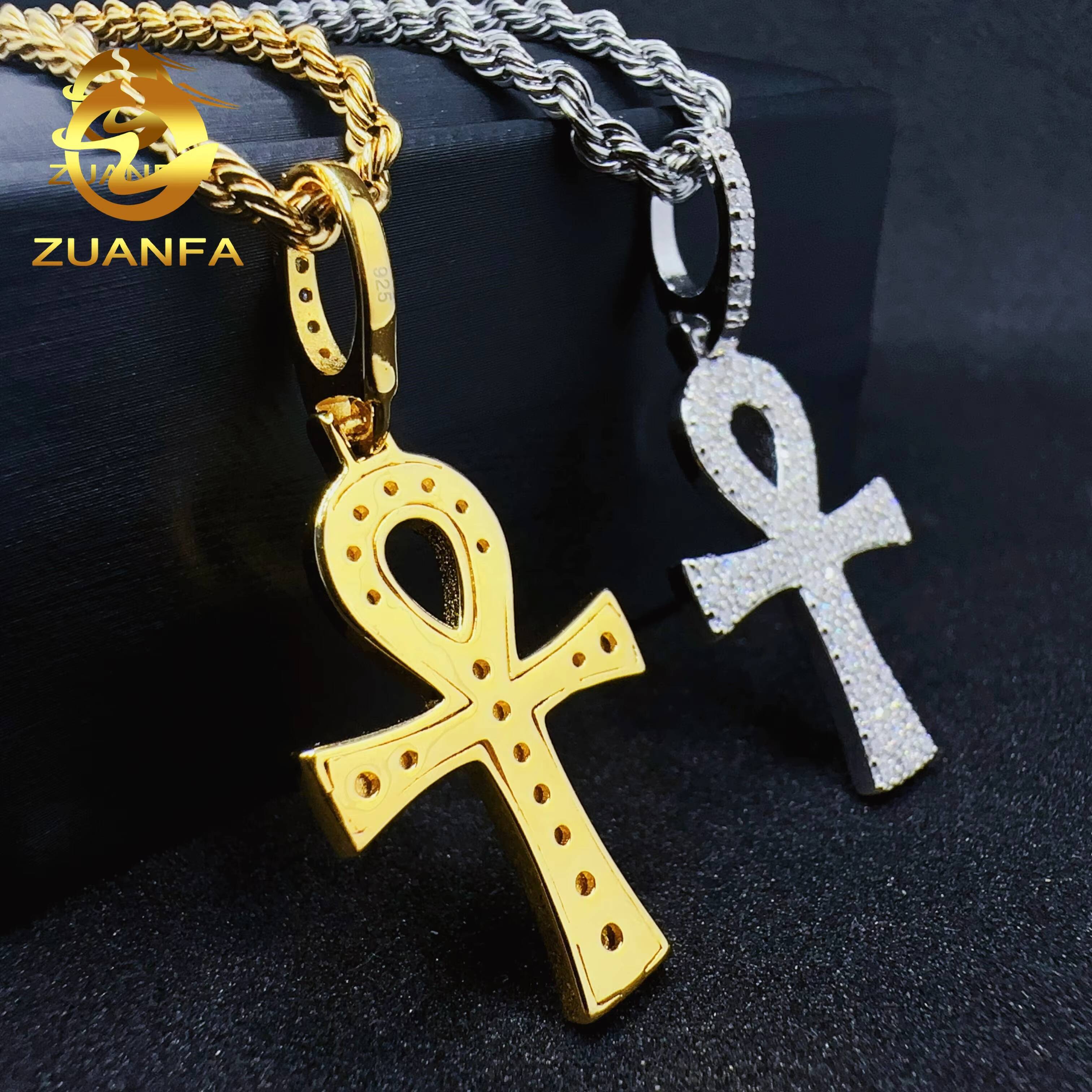 Iced Out D Color VVS Moissanite Diamond Sterling Silver 925 Fashion Hip Hop Pendant Moissanite Pendant Men