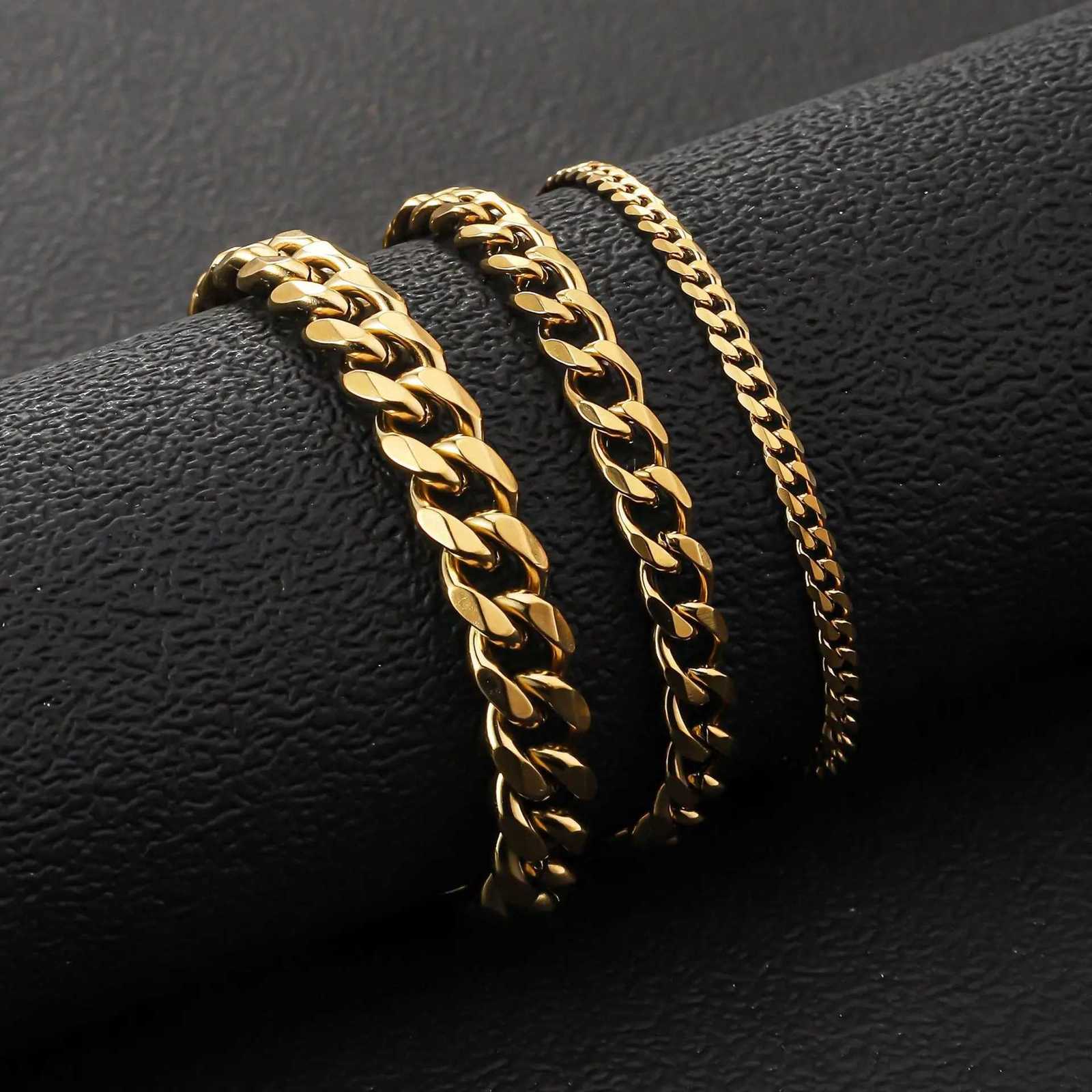 316L Stainless Steel Cuban Link Chain Necklace for Men and Women 3MM-12MM Neck Accessory Jewelry XJ250708