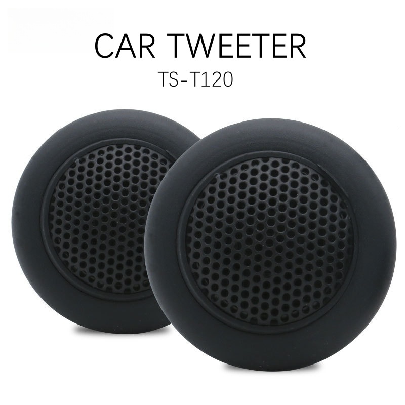 2pcs TS-T120 Car Speakers Audio Horns Vehicle Subwoofer Tweeter 12-24V 10W 89db General Purpose Black Loudspeaker Accessories