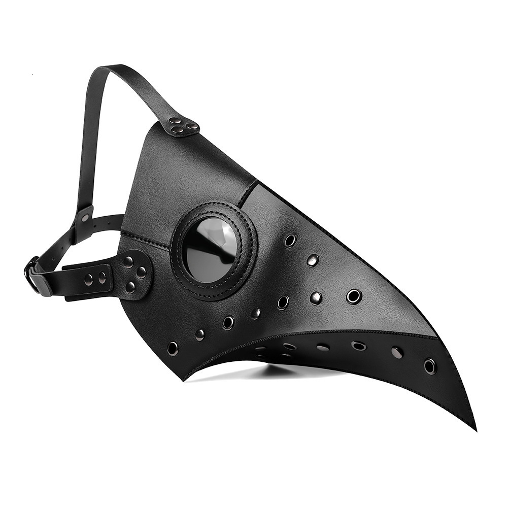 Halloween Punk Party Plague Doctor Beak Mask Bar Stage Performance Supplies Black ddmymoon
