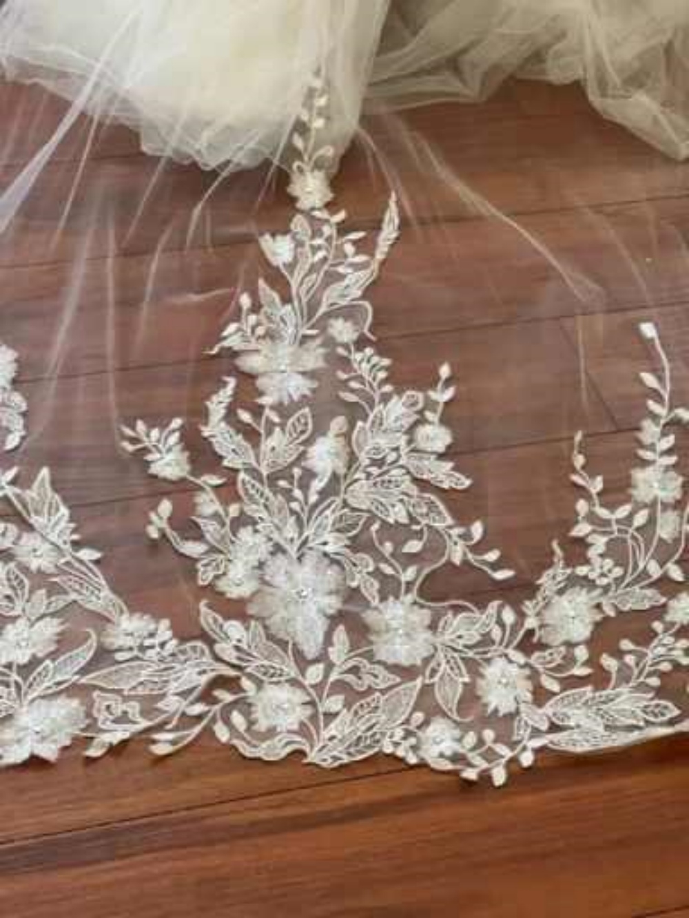 White Ivory Wedding Bridal Veil 3M Cathedral One Layer Lace Veils with Comb Bridal Accessories Velos De Novia Customized