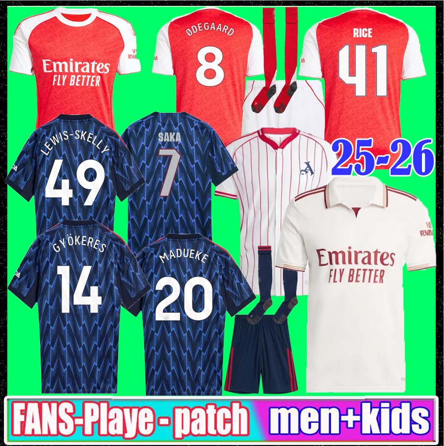 25 26 SAKA RICE ZUBIMENDI soccer jerseys Nwaneri RAYA 2025 ODEGAARD SAMBI GYOKERES SALIBA HAVERTZ Lewis-Skelly MADUEKE ArSeN top kit 24 25 arsenaljersey