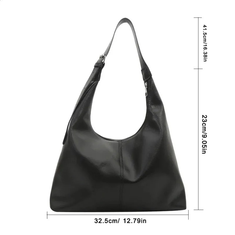 Korean Style Women's PU Leather Tote - Casual Large Capacity Crossbody Handbag for Daily Use