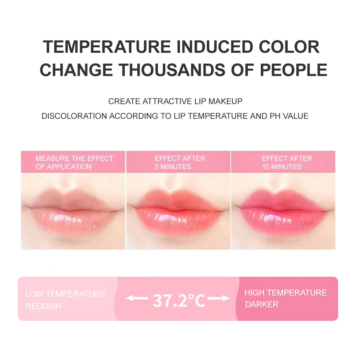 OCHEAL 3 Pcs Moisture Lip Balm Long Lasting Temperature Change Lipstick Aging Lips Mask Casual Type 250726