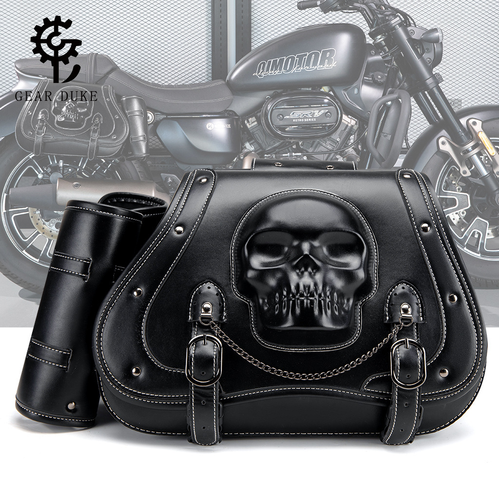 Unique Personality Harley Cruiser Gear Accessories Modified Side Box Riding Motorcycle Hanging Bag ddmymoon