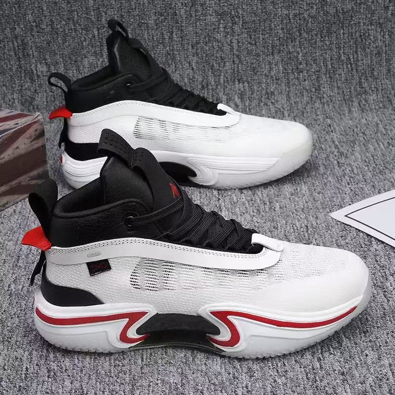 basketball Mens shoes solid shoes mens boots non-slip wear-resistant ankle protection breathable mesh student sports shoes