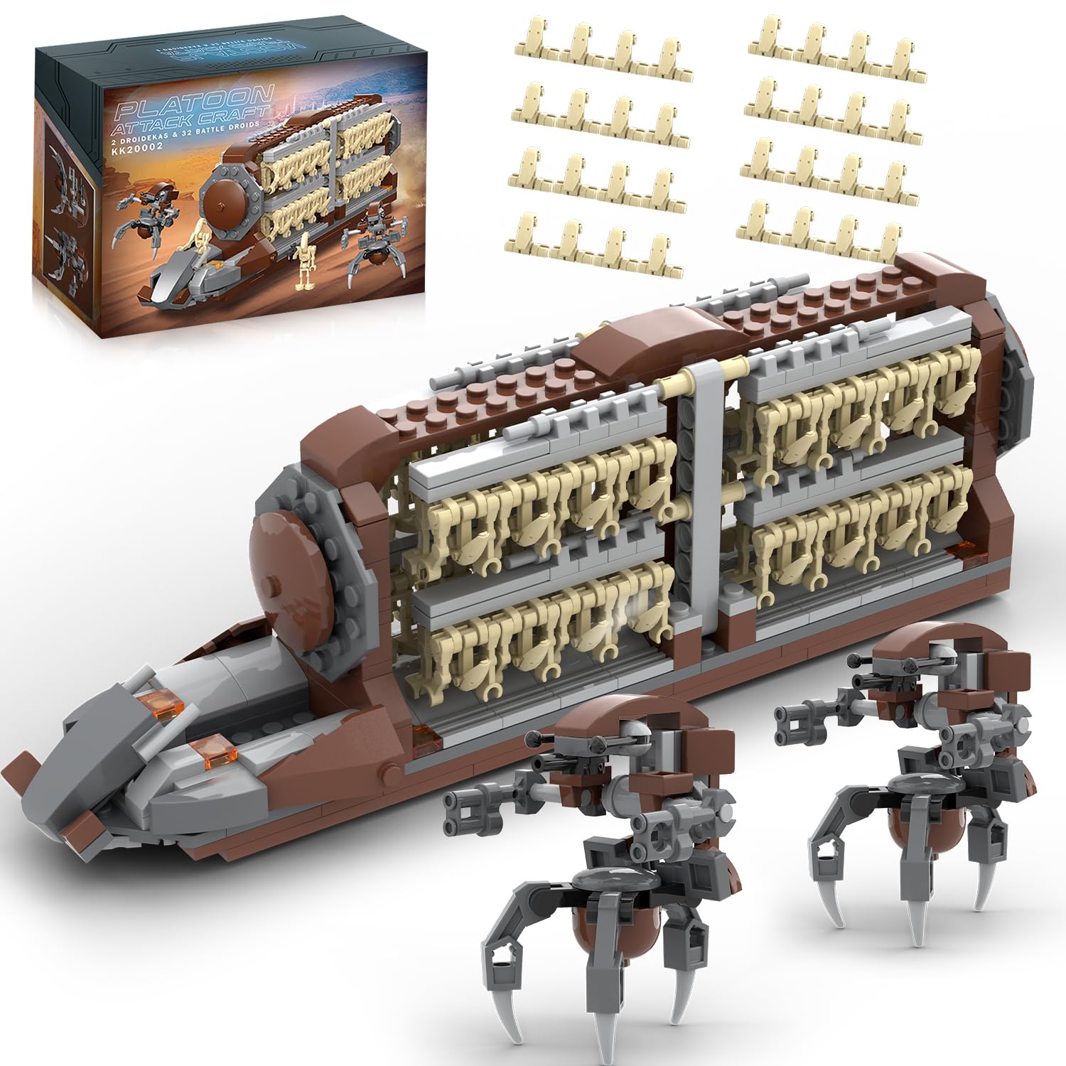 522PCS Space War Troop Carrier Building Blocks Solider Transport Vehicle Model Bricks Desktop Decoration Toys Kids Holiday Gift