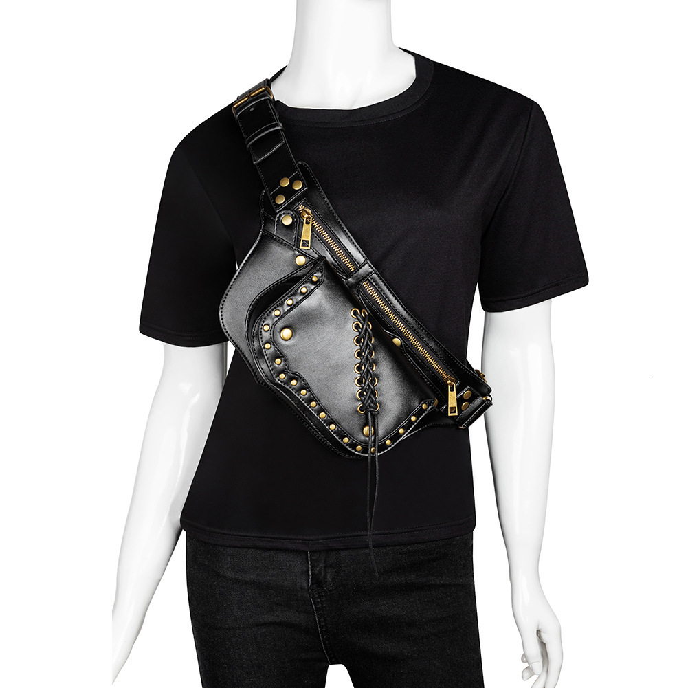 Punk Women Medieval Shoulder Mobile Phone Crossbody Small Outdoor Sports Waist Bag ddmymoon