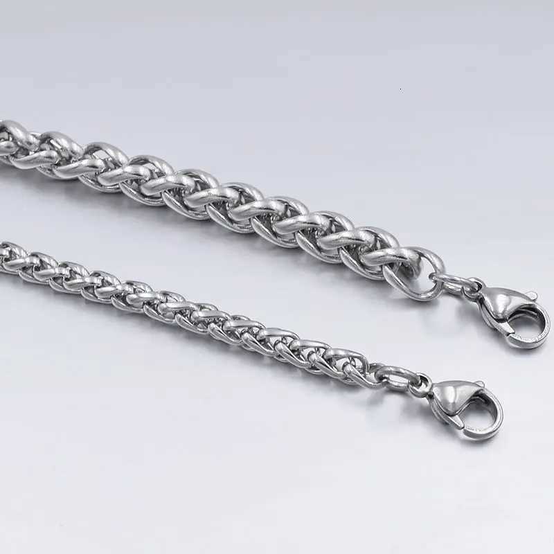 3MM-8MM Thick Stainless Steel Twist Hand Chain Bracelet for Men and Women Jewelry Accessories Wholesale W250728