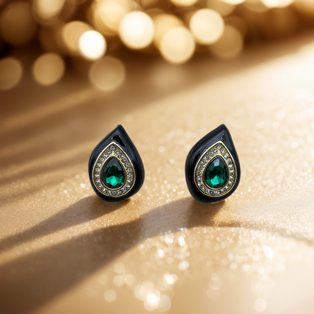 Vintage Style Elegant French Earrings with Gold Plated 18k Ear Studs Made of Pure Silver for Women