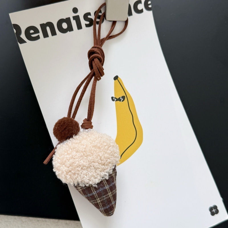 Cute Forest Style Ins Scarf Bear Cake Fabric Bunny Carrot Leather Rope Bag Pendant Sweater Chain Necklace 250726