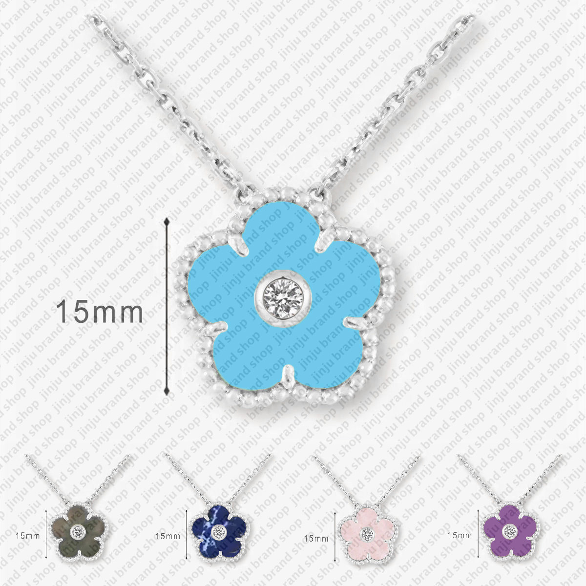 luxury necklace designer jewelry women necklace jewlery designer for women necklace Athleisure fashion diamond 15mm black clover necklace luxury fashion jewlery