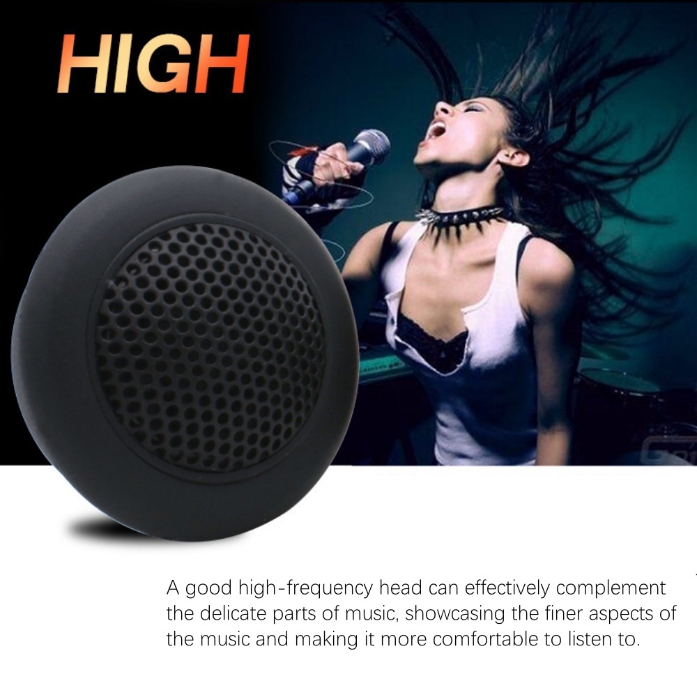 2pcs TS-T120 Car Speakers Audio Horns Vehicle Subwoofer Tweeter 12-24V 10W 89db General Purpose Black Loudspeaker Accessories