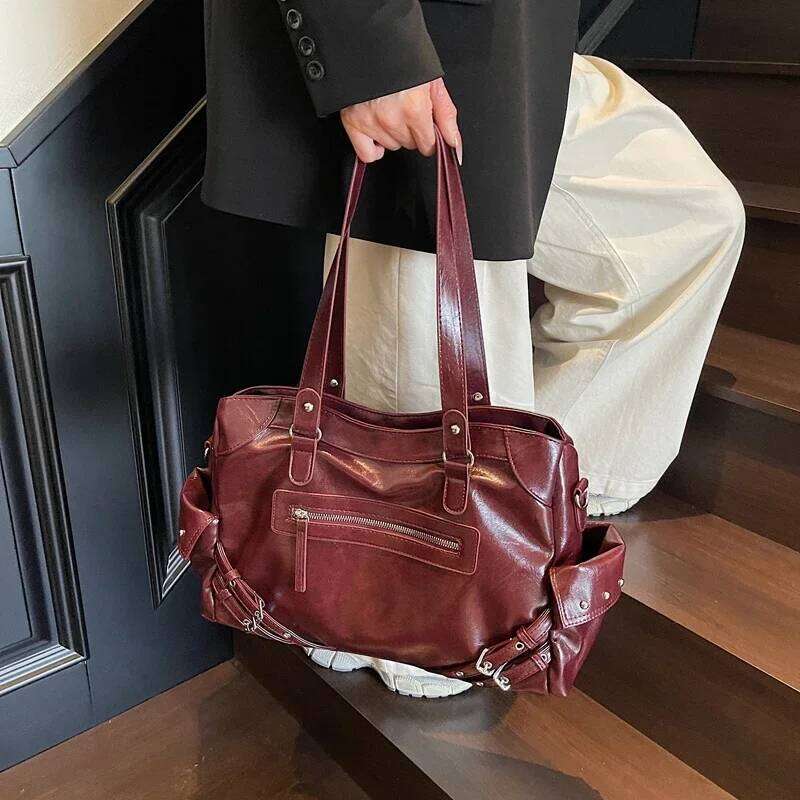 Soft Interior Compartment Shoulder High Quality Contrasting Colors Bags for Women Fashion Zipper Pu Women's Handbags