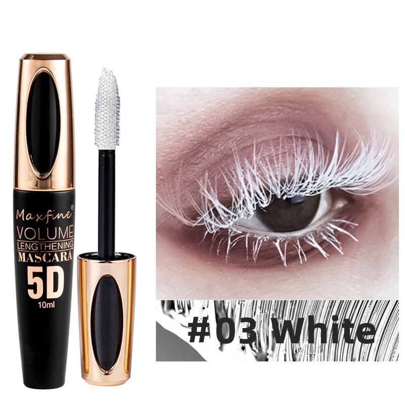 5D Waterproof Sweat-proof Non-Smudged Slender Classic Big Brush Head 5 Colors Eye Make up Cruelty Women Fashion Mascara Non-Smudging Thick Longer Eyel