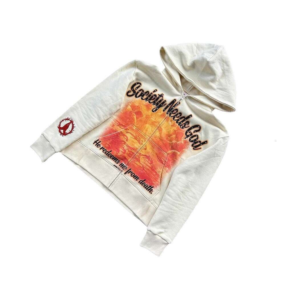 Printed Sweatshirt with Rhinestones Long Sleeve Pullover Hoodie Street Style Y2K