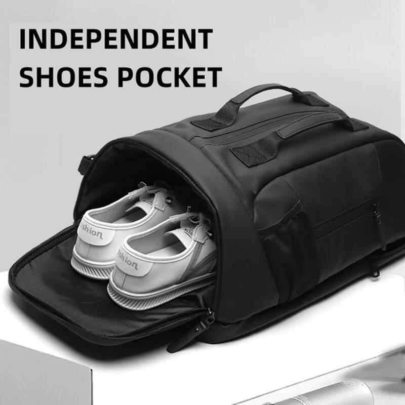 Men's Sports Bag Gym Fiess Yoga Bags with Shoes Pack Multi-Functional Boarding Backpack Outdoor Travel Hiking Lage Rucksack high-quality