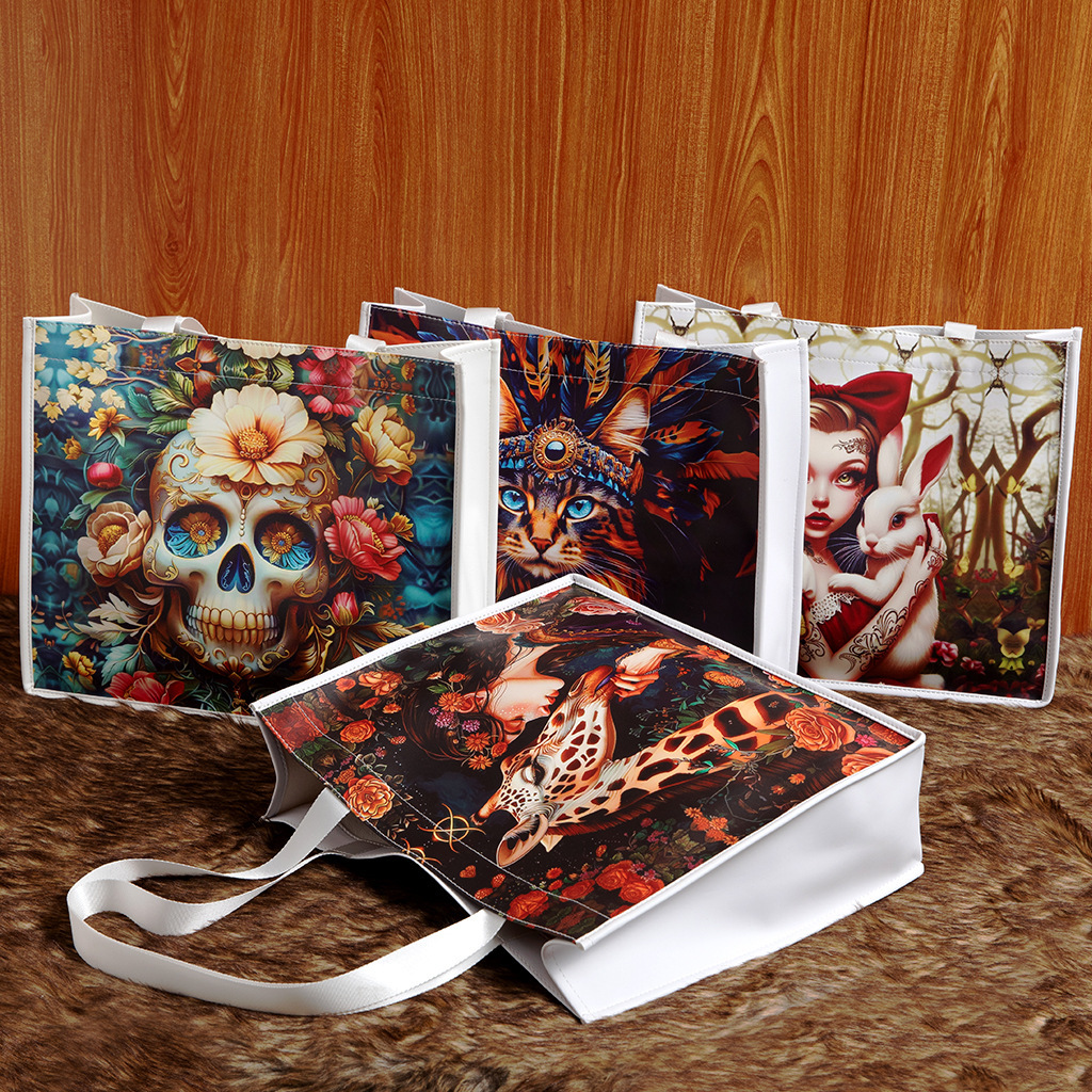 Skull Gothic Underarm PU Leather Printed Large Capacity Casual Commuter Shoulder Bag for Women ddmymoon