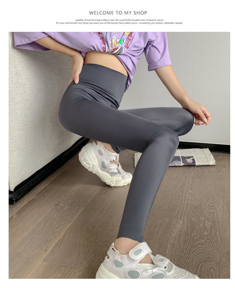 Women's thin breathable outer wear high waist slimming yoga leggings