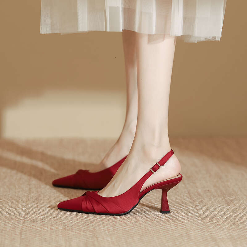 Sandals 2024 Spring Fashion Huizhou Autumn New High Heels Women's Stiletto High-end Backless Shoes