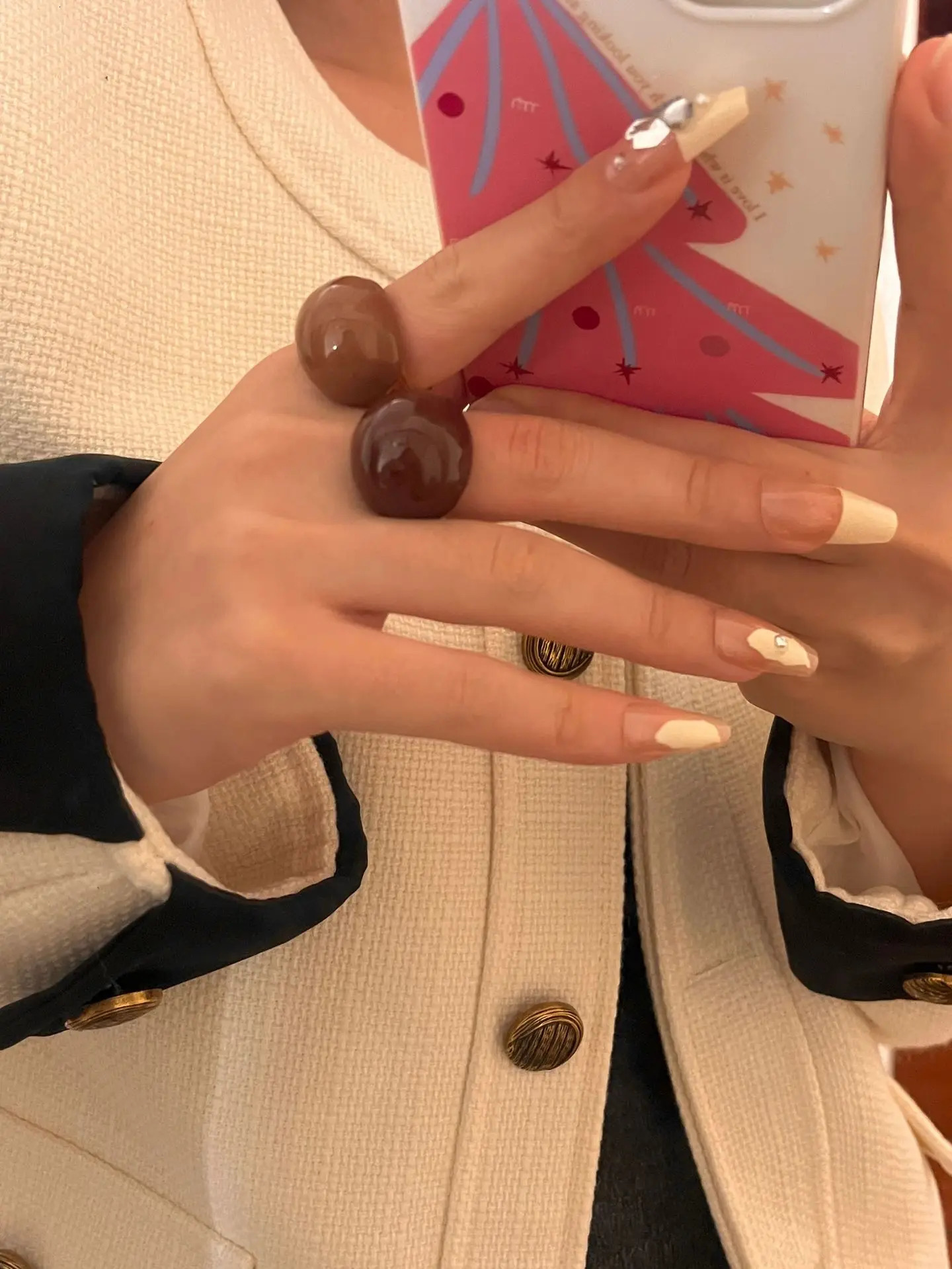 Vintage Metal Round Egg-shaped Enamel Drip Glaze Opening Rings for Women Girls Chunky Trendy Adjustable Jewelry Gift 250723