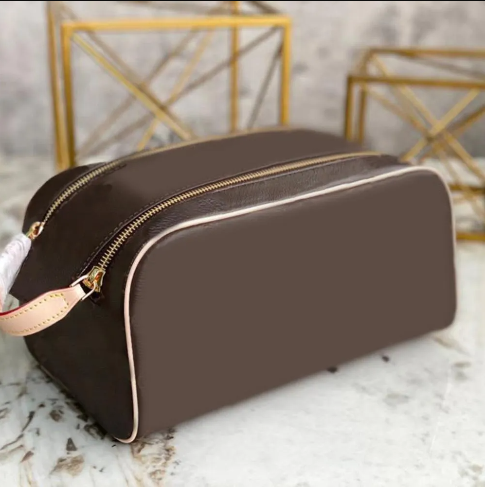 Fashion S Designers Double Zipper Cosmetic Bags Cases Large Capacity Fold Organizer Storage Hanging Bag Waterproof Woman Clutch Makeup Handbag M47528
