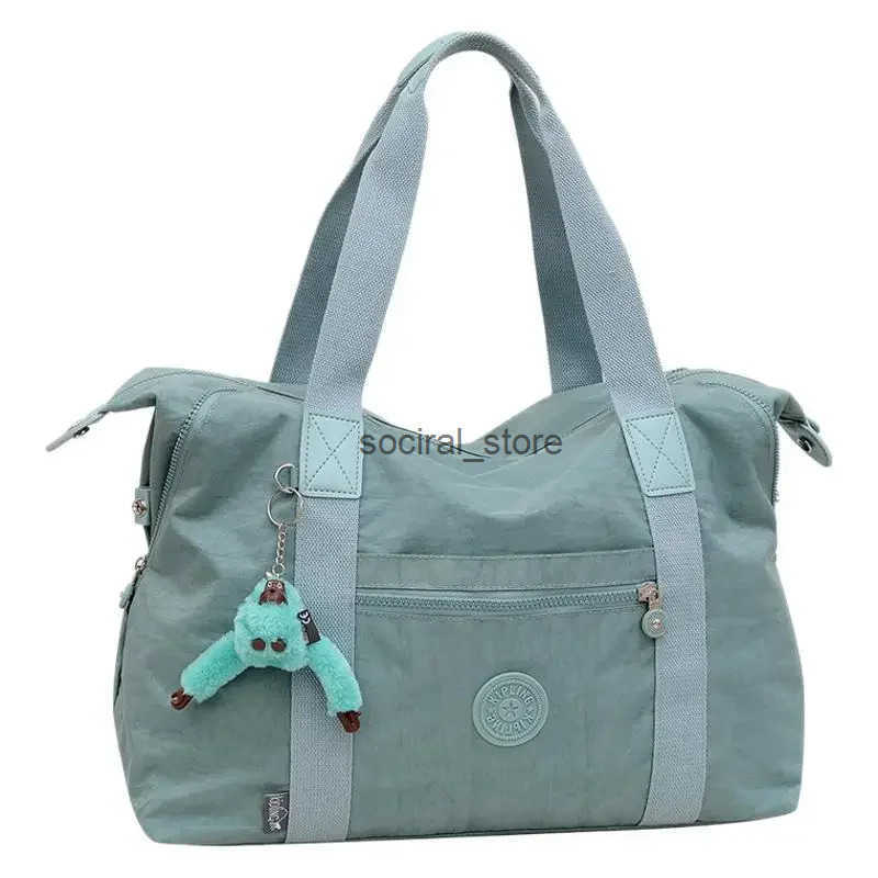 2025 Lightweight Travel Bag - Large Capacity Washable Tote with Monkey Keychain Gym Yoga Duffel for Women Men Weekend Getaway Q250728