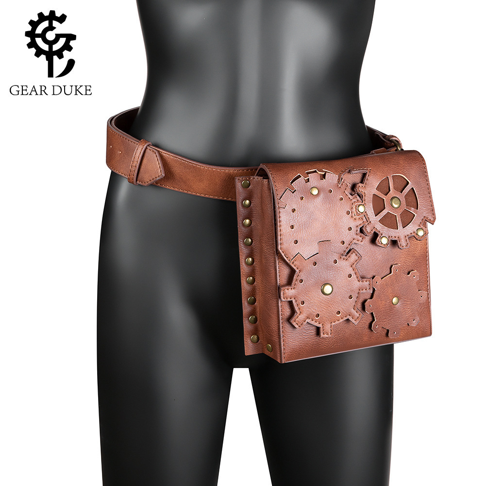New Women's Brown Gear Outdoor Phone Coin Mini Versatile Casual Waist Bag ddmymoon