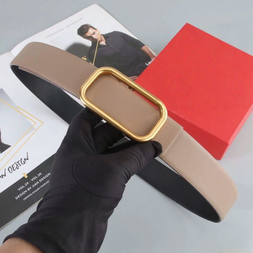 Designer belt women belts for women luxury belt length 95-120CM woman belt fashion letter smooth buckle 4cm Men waist belt