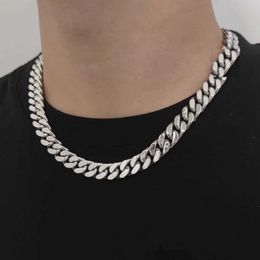 316L Stainless Steel Cuban Link Chain Trendy Necklace for Men and Women Fashion Jewelry No Fading XJ250708