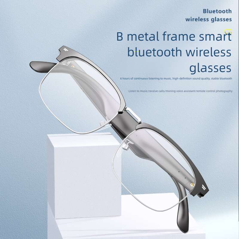 Designer Sunglasses New Smart Bluetooth Yj005k Metal Frame Business Music Call Casual Anti-Blue Light Flat Glasses