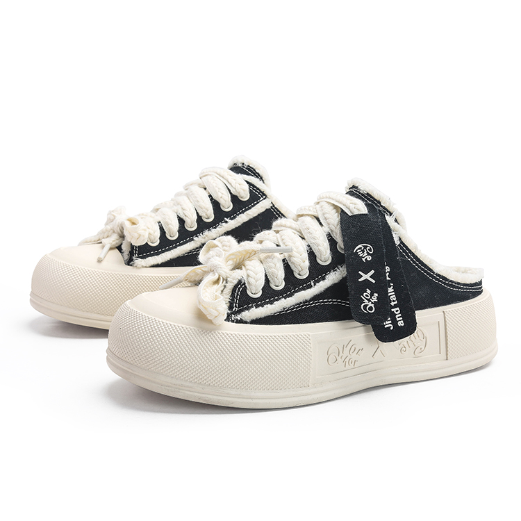 Women's Casual Thick Sole Sneakers - Vintage Dad Shoes with Canvas Upper