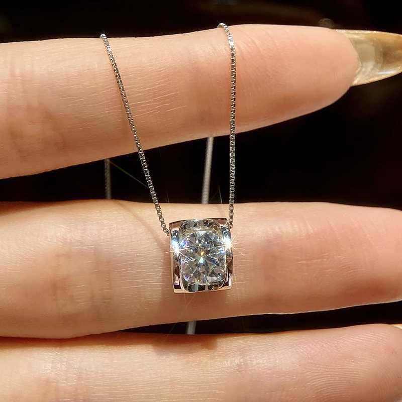 Heart Pendant Necklace for Women Certified Moissanite Diamond 925 Sterling Silver Romantic Wedding Jewelry Z250910