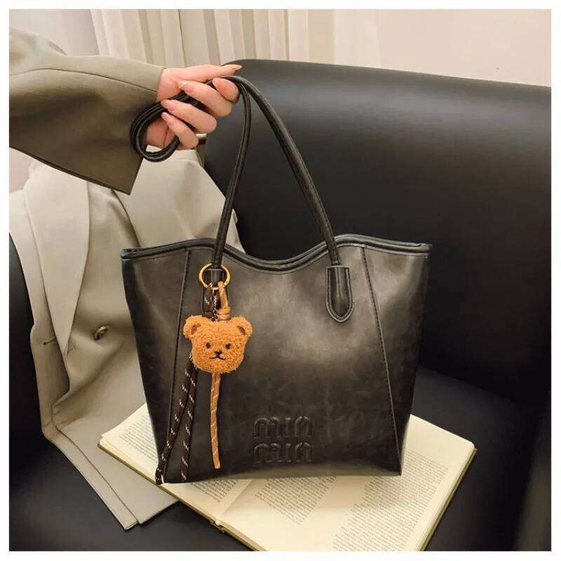 Large Capacity Retro Casual Shoulder New Fashionable and Versatile Commuting Tote Bag, Women's Handbag, Crossbody Bag