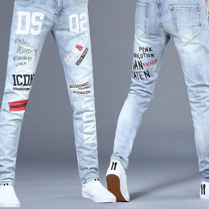 hot free shipping designer pants for man Slim fit small foot casual style