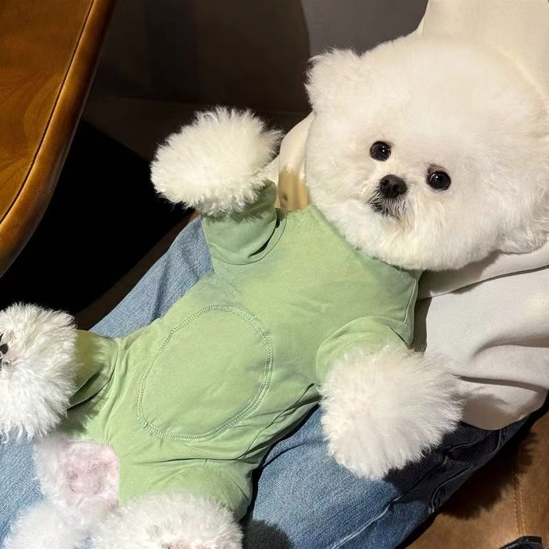 T833 Pet full-cover cotton coat to protect the belly Teddy four-legged clothes Bichon Pomeranian Yorkshire summer autumn and winter clothes dog clothe
