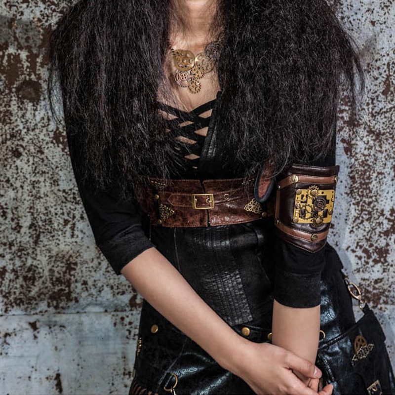 2025 New Steampunk Industrial Gear Leather Arm Bracelet Accessory ddmymoon