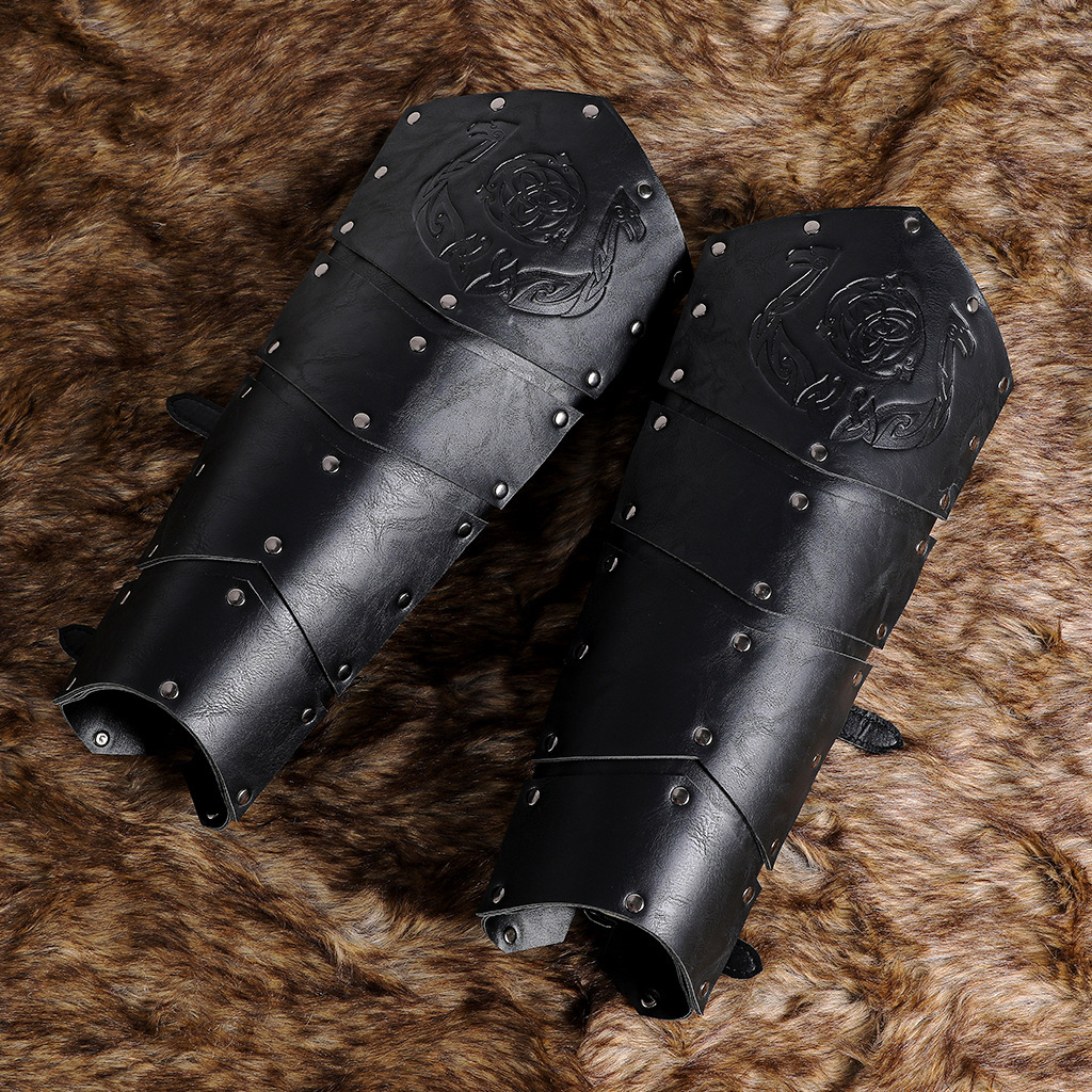 Dark Gothic Style Knight Boots Leg Cosplay Costume Accessories Adult Boot Film Performance Shoe Covers ddmymoon