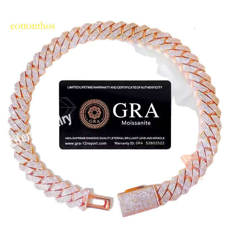 Lifeng Miami Custom Necklace Ice Out VVS Moissanite And Sterling Sier Rose Gold Plated Chain Fashion Jewelry