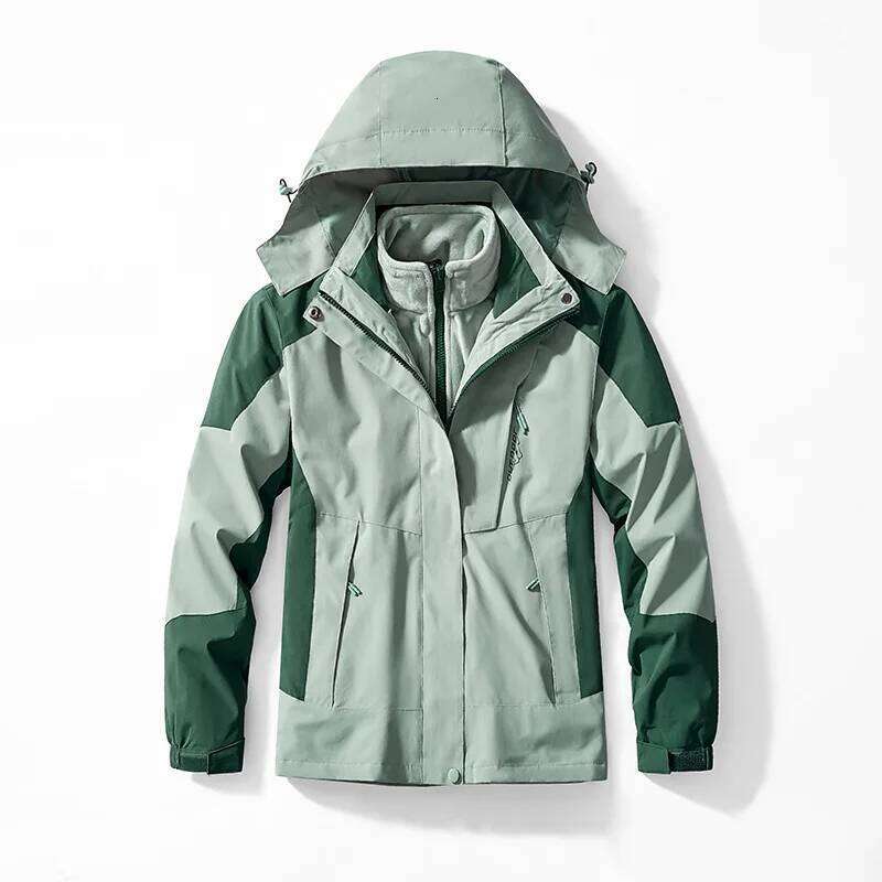 Unisex Two-pieces Sets 3 in 1 Parkas Jackets Male New Arrived Winter Men Outdoor Jacket Waterproof Hiking Windbreaker Coat