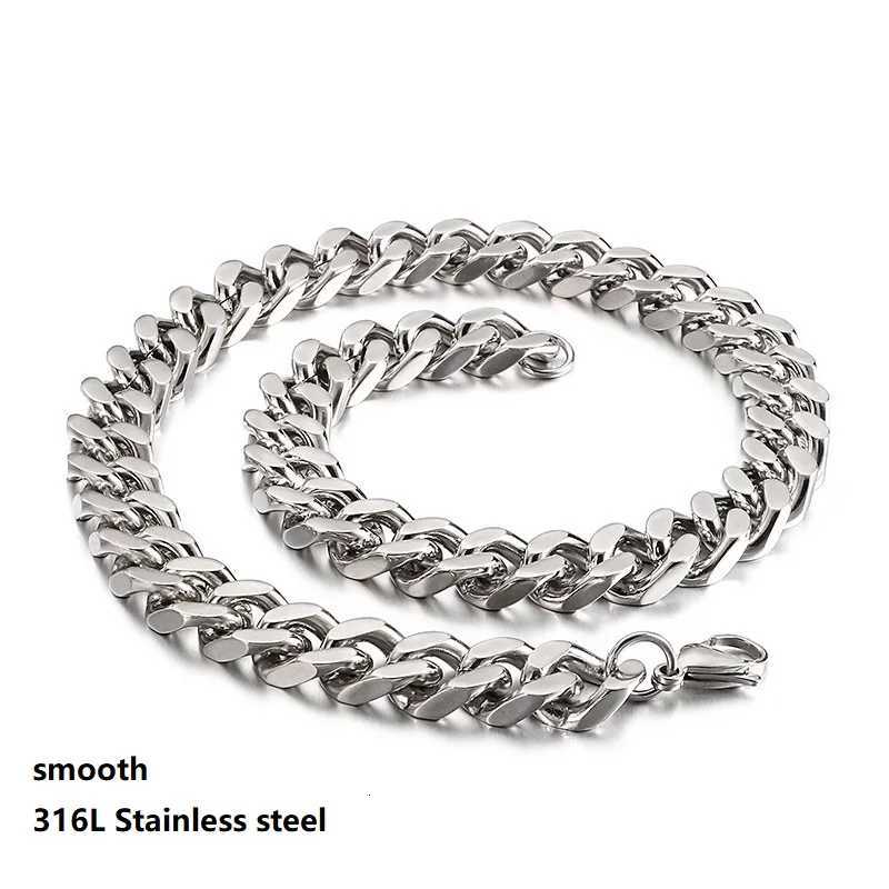 316L Stainless Steel Cuban Link Chain Trendy Necklace for Men and Women Fashion Jewelry No Fading XJ250708