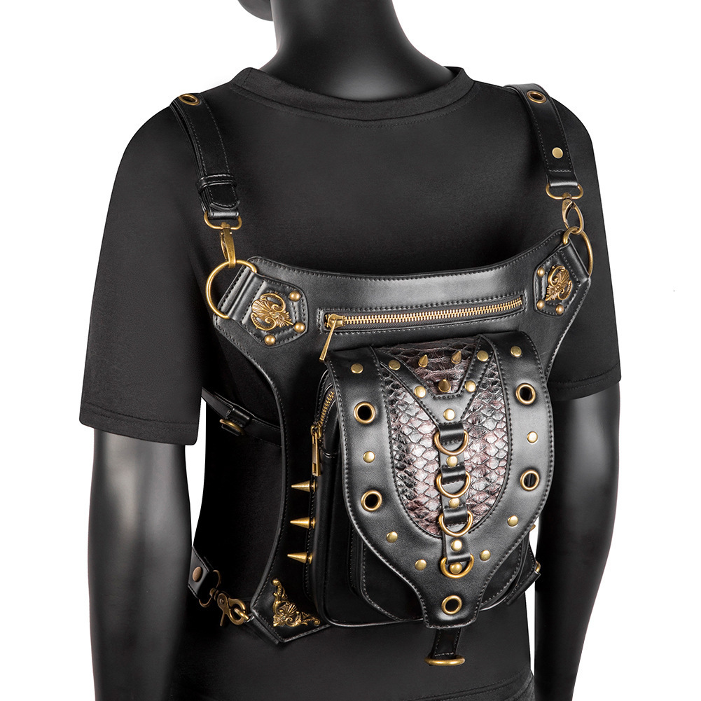 2025 New Punk Shoulder Crossbody Women Creative Rivet Skull Outdoor Mobile Phone Waist Bag ddmymoon