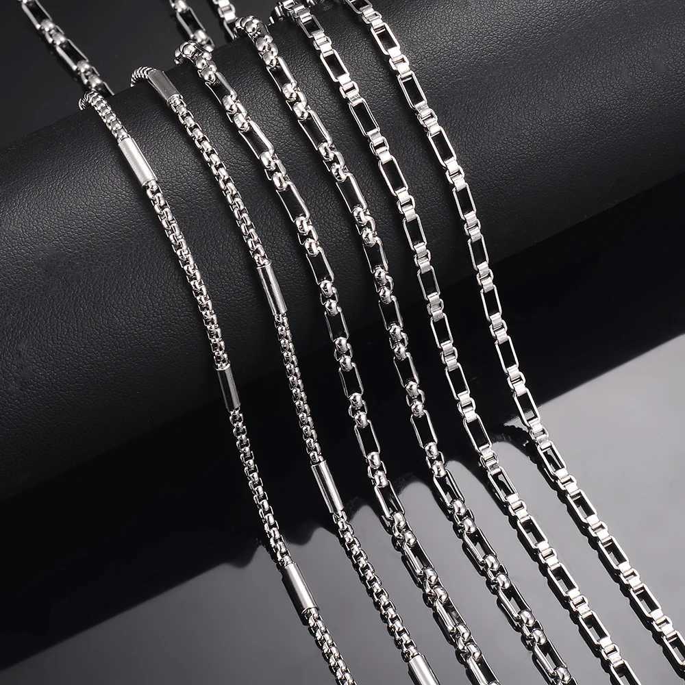 1 Piece Stainless Steel Square Pearl Chain Necklace 3 1 Handmade Box Chain DIY Jewelry Making Bracelet Anklet Necklace XJ250708