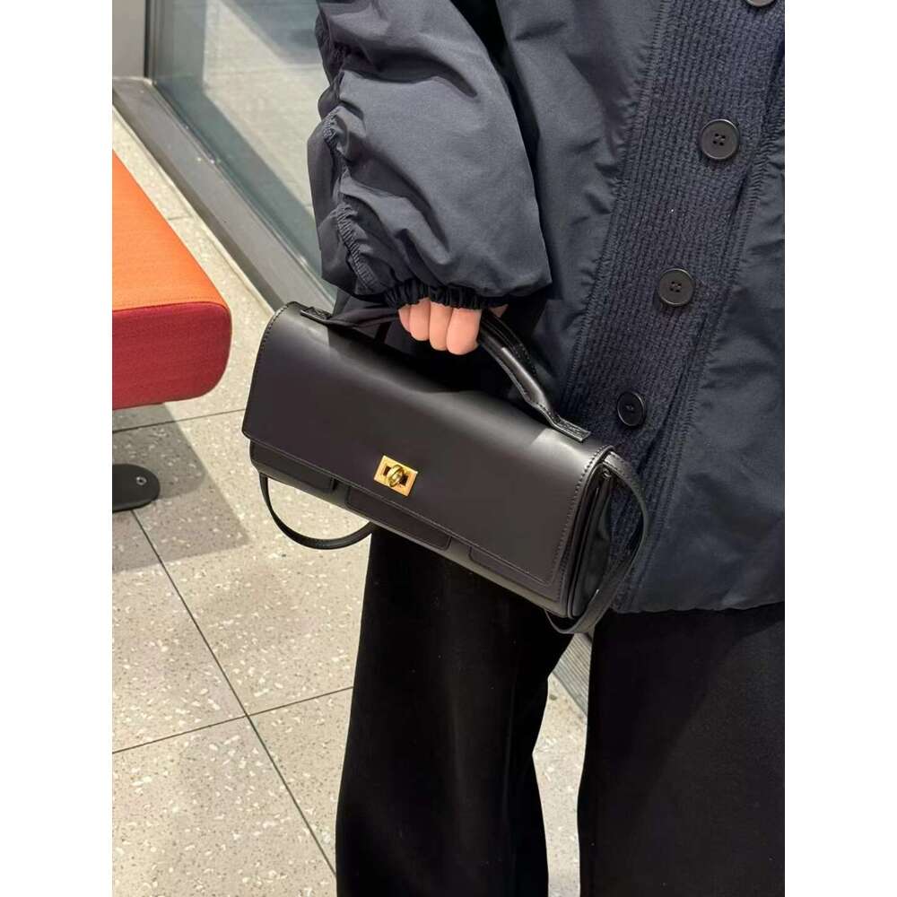 High-Quality B Brand New BelAir Long Clutch Top Layer Cowhide Lock Buckle Handbag Single Shoulder Crossbody Bag Trendy - view 7
