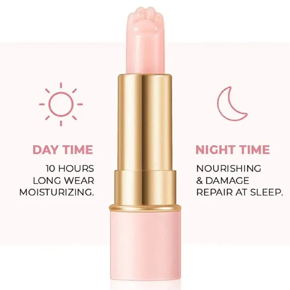 Cat Paw Shaped Cute Pink Lips Balm Natural Plant Nourishing ing Fade lip lines soothing Lip Care 250726