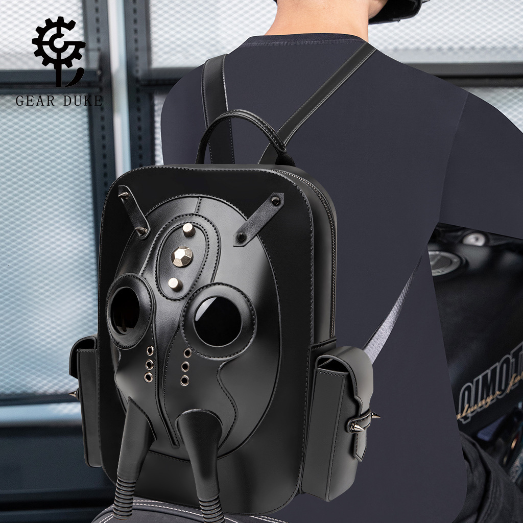 Trend Creative Dark Backpack Halloween Skull Rivet Design Niche Gothic Style ddmymoon