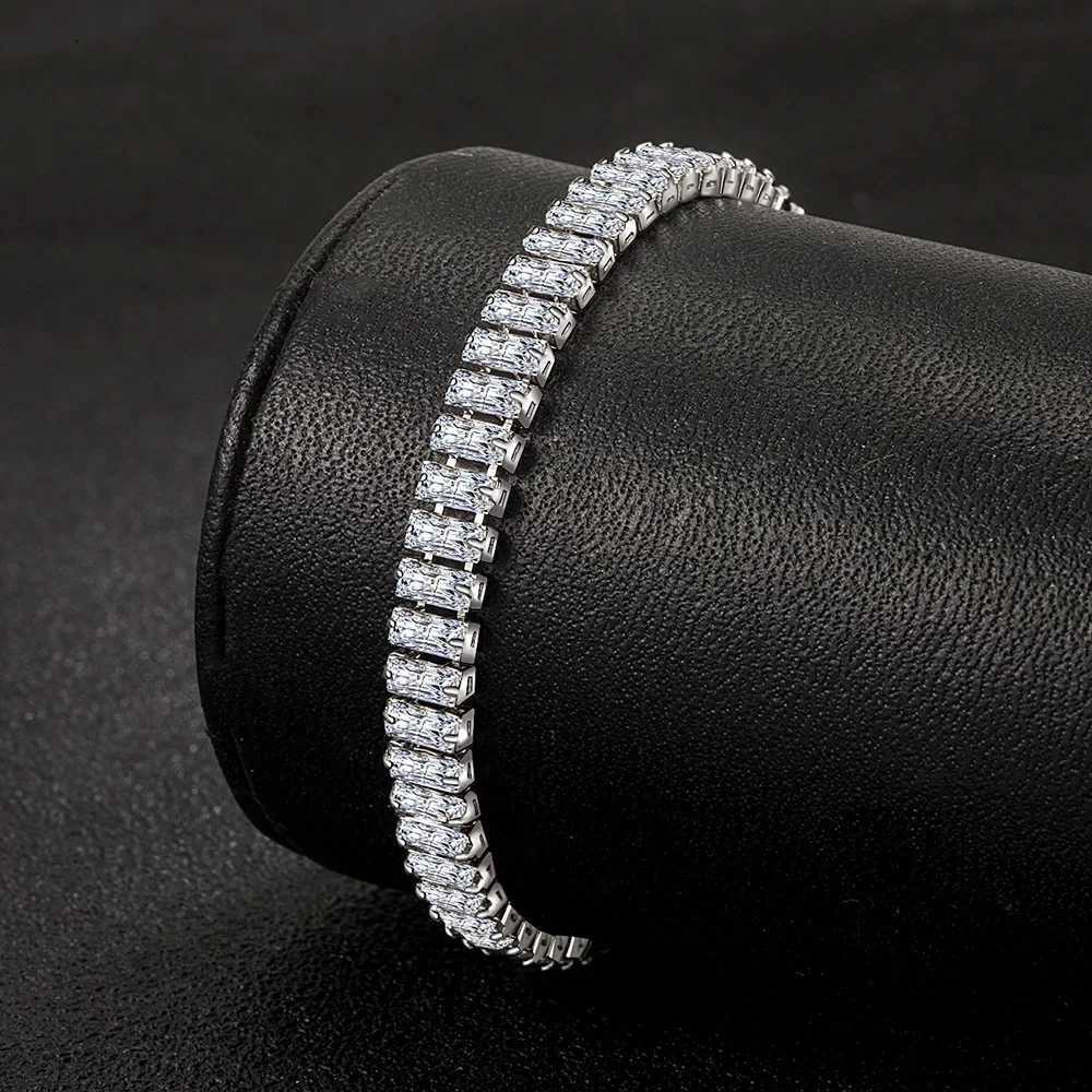 925 Sterling Silver Bracelet Elegant Zircon Crystal Fine Jewelry For Women Girl Engagement Wedding Glamor 18CM W250728