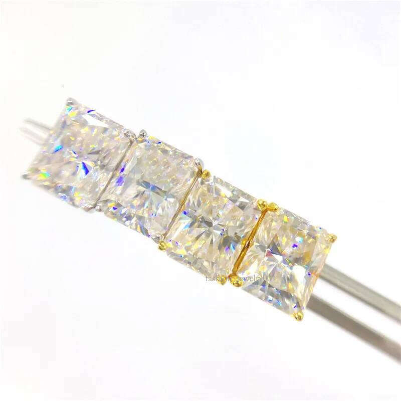 S Sterling Sier Test Dia Pass Moissanite Studs Earrings Men Women Nice Gift for Friends