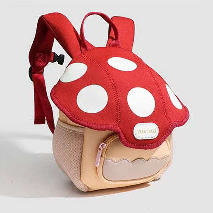 Leather Bag Bucket Bag Tote Bag Kindergarten New Children S Outdoor Backpack Cute Mini Mushroom Cartoon Small School Bag