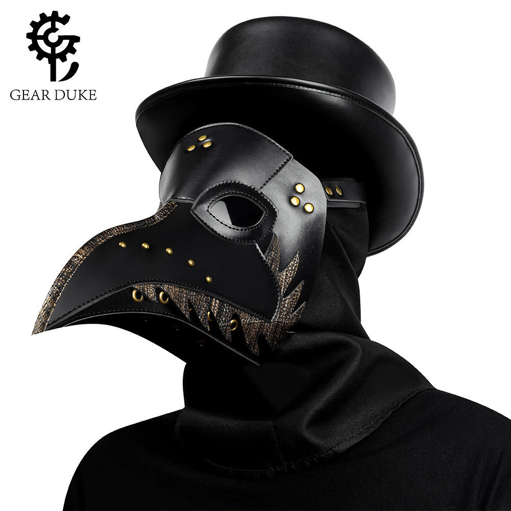 Halloween Plague Doctor Beak Mask Cosplay Party Medieval Headgear for Women ddmymoon